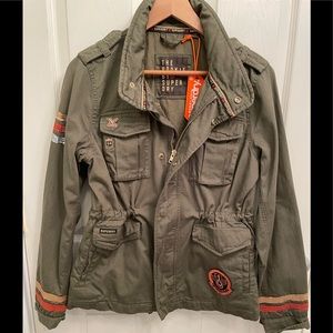 NWT THE ROOKIE Glitter Rock Jacket By Super Dry Size 12